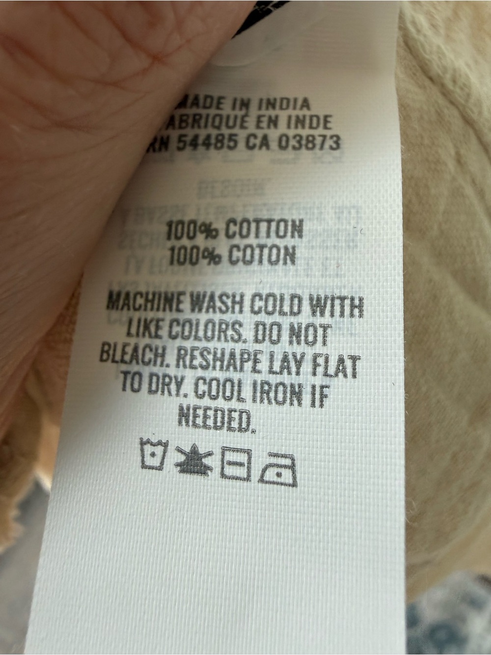 aerie Cream Long-Sleeve Button Down Casual cotton Shirt - Picture 6 of 6